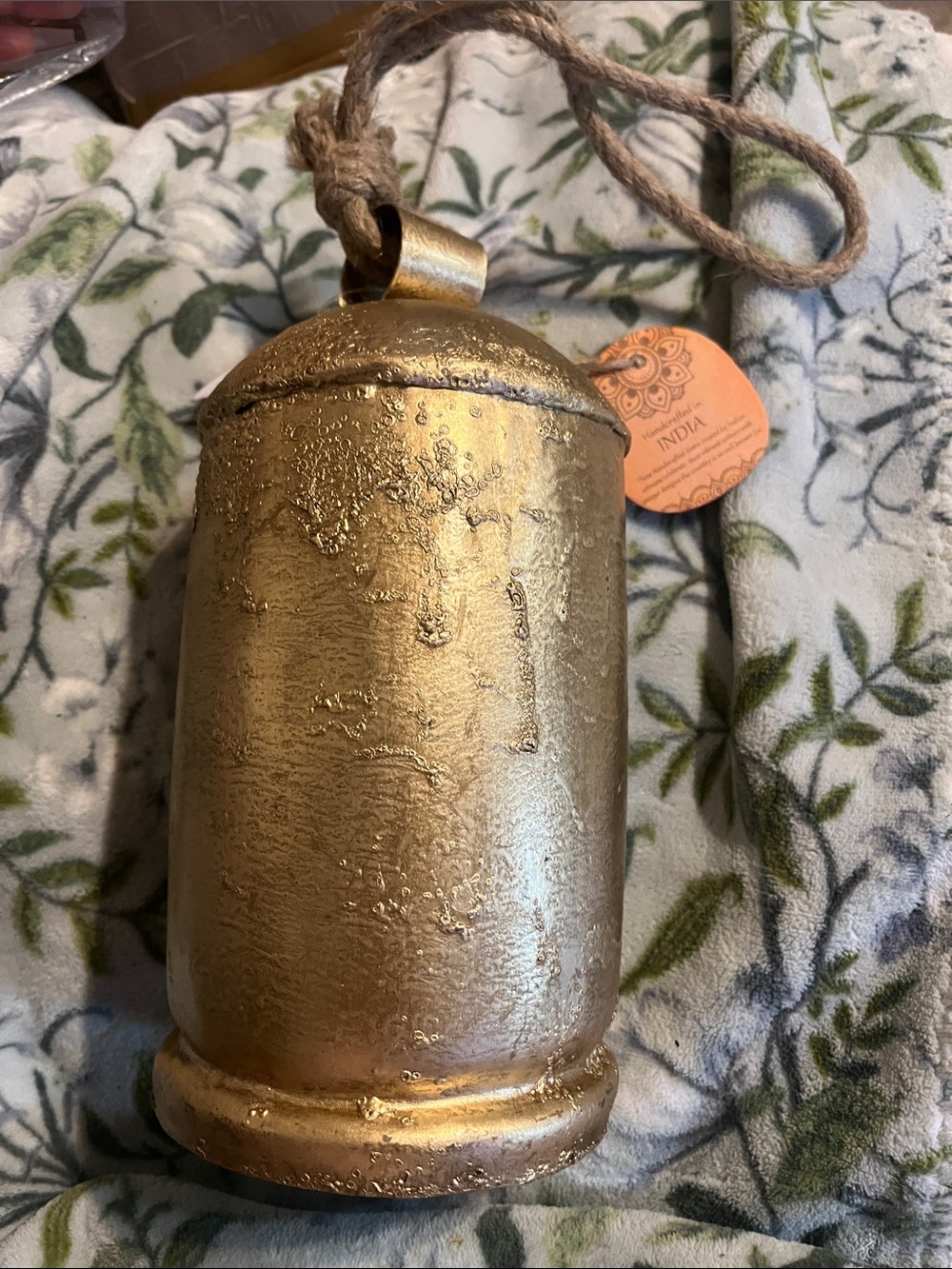 Gold Decorative Hanging Bell - Home Accents